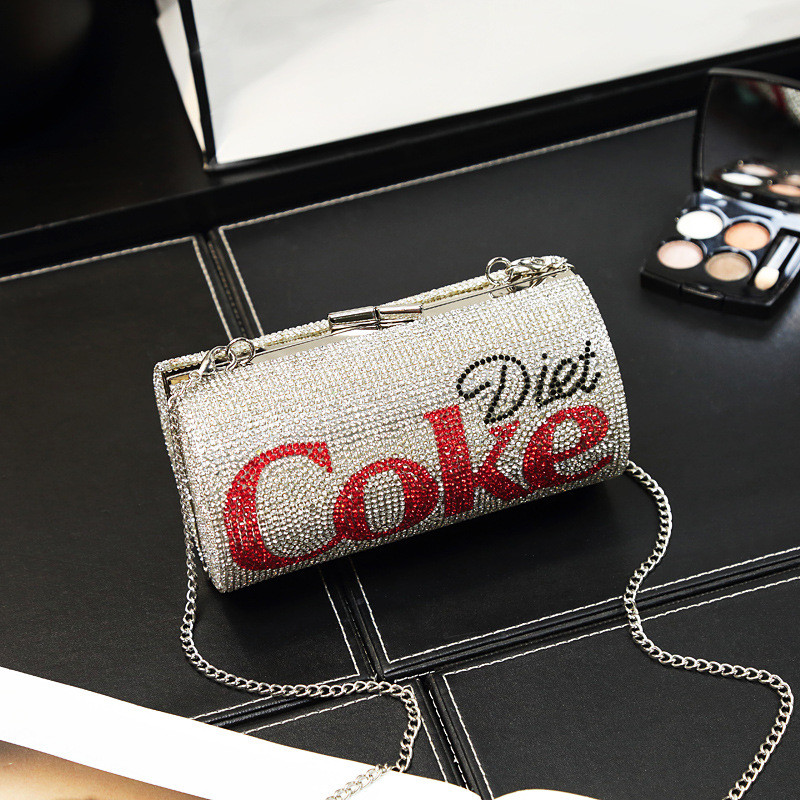 Buy 2021 Classic Coke Diamond Purses Women Clutch Bags Can Shaped ...