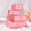 2021 Eco Friendly Custom pink small Cajas Para Joyeria luxury Package Drawer Cardboard Gift Packaging Paper Jewelry Box