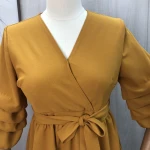 2021 is the most fashionable year Chiffon  Womens Fashion Shirt Pleated Sleeve Original Design Top Shirt