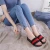 Import 2021 new arrivals ladies striped design pvc flat slippers for women from China