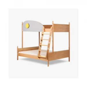 2021 new hot sale child triple bedroom furnitur child wood kids no metal bunk bed