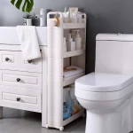 2021 Nordic style 4 Tiers  Plastic Bathroom Shelf unit 96cm Height Multipurpose Storage rack  Cosmetics shelf Rack