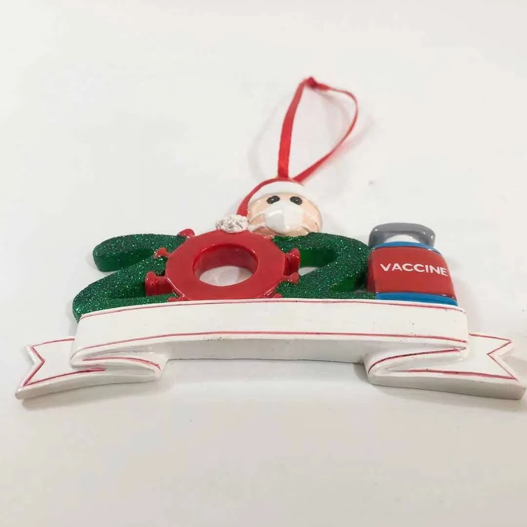 2021 personalized Vaccinated christmas ornaments