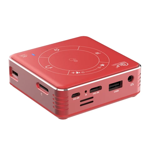 2021 popular Red Color Smart Phone Portable Led mini Dlp C99 Android 9.0 Wireless 4k 3d Projector