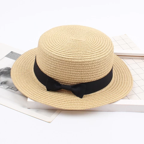 2022 Summer hats women beach sun protection straw fedora hat