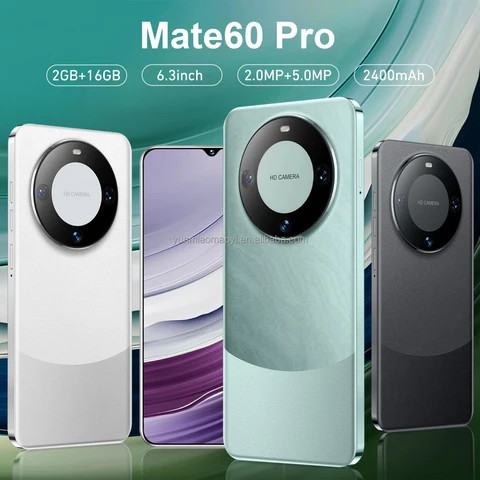 2024 New Mate60 Pro SmartPhone 6.3" HD 2GB+16GB Dual Sim Celulares 2MP+5MP 2400mAh Android Mobile Phone Unlocked Cellphone