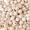 20mm Natural Wood Beads Unfinished Round Wooden Loose Beads Wood Spacer Beads for Craft Making