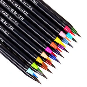 20PCS Colors Art Marker Watercolor Brush Pens for School Supplies Stationery Drawing Coloring Books Manga Calligraphy