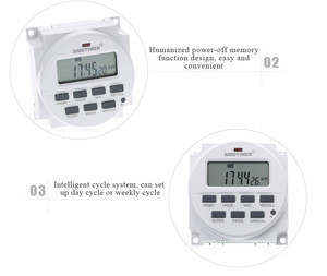 Buy 220 - 240v Ac / 12v Dc 7 Days Programmable Timer Switch With ...