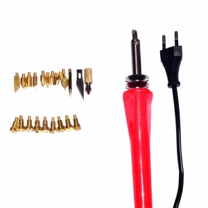 220v 30w 2pin EU Plug 22 tips RED handle Wood-Burning Pen Set
