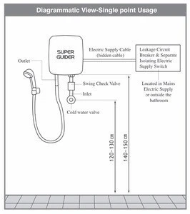 220V high efficiency shower bath electric water heater