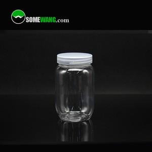240ml/8oz clear plastic PET bath salt jar for SPA, 250ml/8.3oz transparent PET plastic empty bath salt container for solan
