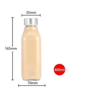 250ml350ml yogurt drink clear glass bottle baby milk bottle 150ml pet juice bottle with cover