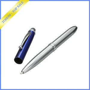 3 in 1 multifunction stylus pen with led light metal pen with logo print pen for gift