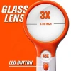 3 LED Light 3X 15X Handheld Magnifier Reading Magnifying Glass Lens Jewelry Loupe