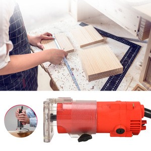 30000 RPM Red Electric Wood Trim Router Clean Cuts Woodworking Tool Set 220V 300W