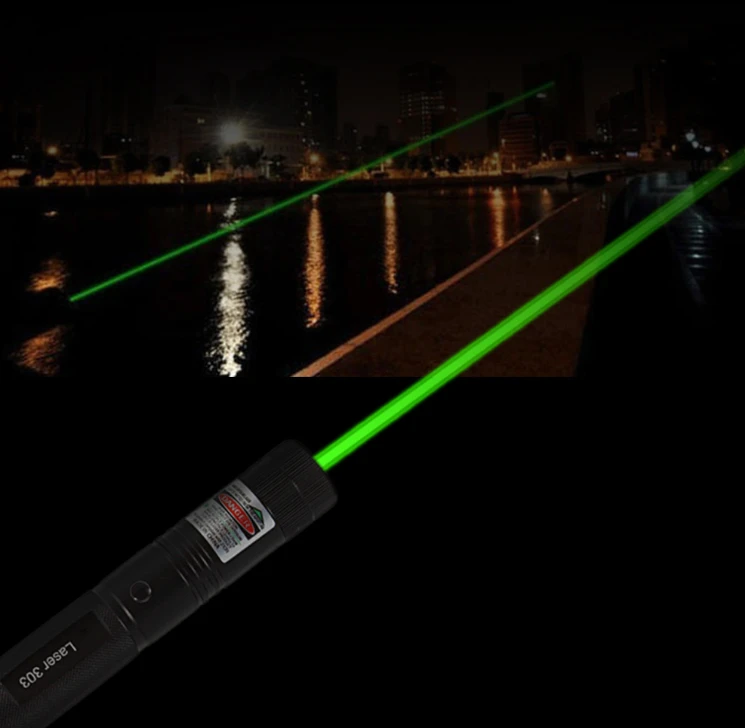 303 Laser Pointer Green Puntero Laser Adjustable Focus 532nm Laser Light Output power