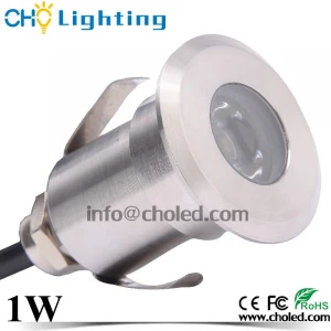 304 316 stainless steel ip68 underwater recessed stair 1w led inground light