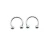 Import 316L stainless steel normal item cheap CBB horseshoe nose rings from China