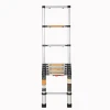 3.9m Aluminium Free Standing Multifunction Bamboo Domestic Combination Ladder Telescopic Step Stairs