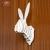 3D DIY Home Decor, Wooden Rabbit Head Trophy, Birch Animal Craft for restaurantSimple European style