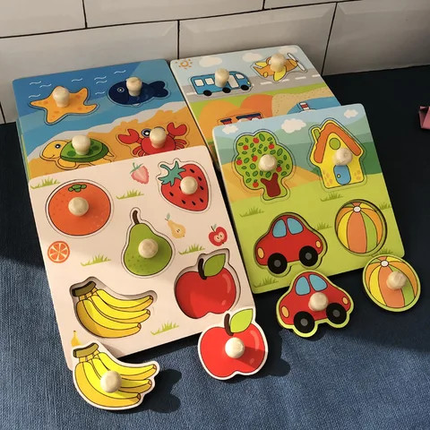 Buy 3d Puzzle Wooden Toys For Children Cartoon Animal Wood Jigsaw ...