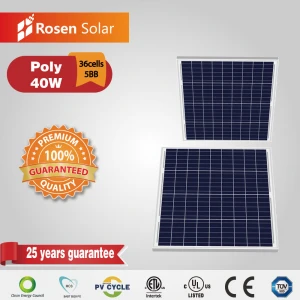 40W Small PV Module Poly 12VDC Solar Panels Price