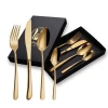 4/5 Piece In Stock Silverware Set Flatware Gift Silver Gold Metal Stainless Steel Cutlery Gift Set With Gift Box