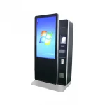 49 inch self service payment kiosk with cash receiver & barcode scanner