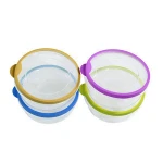 4pcs/set Round Plastic Food Container Refrigerator Crisper Box Vegetable Food Preservation Storage Box