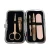 Import 5 in 1 Professional Manicure Set Gold Tweezers PU Leather Bag from China