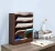 Import 5-Tier Wall File Holder Hanging Mail Organizer Wood Magazine Literature Rack with 6 Hooks Brown from China