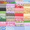 50Pcs 10*10cm Colourful 100% Cotton Fabric Assorted Pre Cut Fat Quarters Bundle Decoration DIY Handmade Bows Craft Material