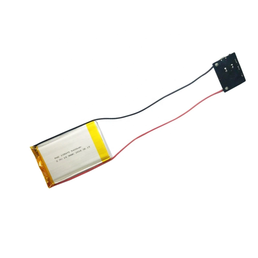 5V lithium ion polymer battery pack 5400mAh 105475 with 4P and micro USB connector