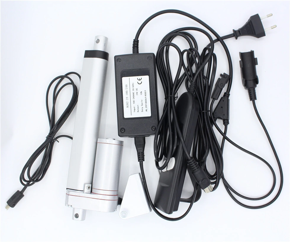 600mm stroke 12V DC 250N 25KG drive window lift motor with limit switch electric window linear actuator wired full set