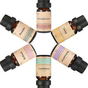 6/8/10 bottle Aromatherapy Essential Oils Private Label Gift Set 10ml Lavender Oil