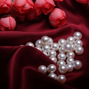 7-8mm natural AAA quality white round loose freshwater pearls wholesale