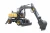 8 ton china best sale mini wheel digging machine excavator