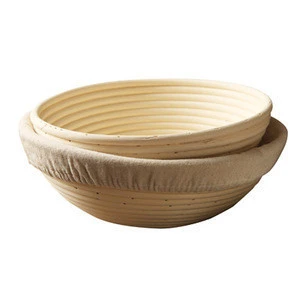 9 inch Round natural rattan dough rising Bread Proofing Basket with fabric