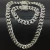 925 sterling silver 18K gold cuban link chain necklace Bracelet custom diamonds iced out cz hiphop miami cuban chain
