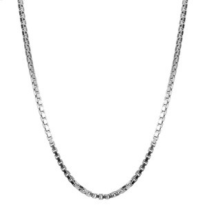 925 Sterling Silver Box Chain Necklace, Super Thin & Strong Italian Silver Chain,14" - 36"