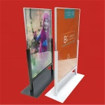 A4 acrylic metal base Municipal Environmental Machinery store display Animal Drinkers poster stand industrial Blades sign holder