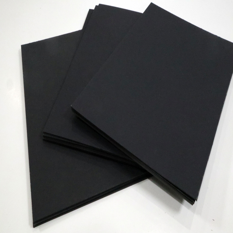 Buy A4 Black Paper High Stiffness Black Paper Raw Black Parchment Core ...