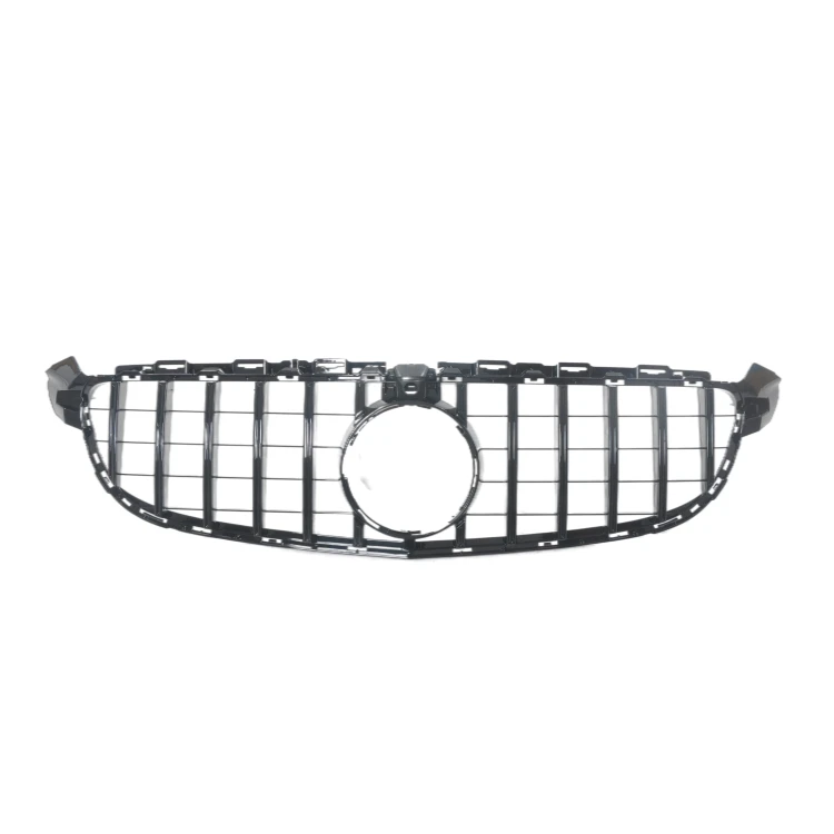ABS Gloss Black GT Panamericana Chrome Grille Gtr Front Car Grill For Mercedes Benz W205 C63