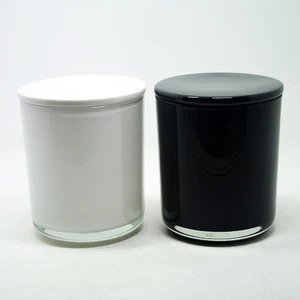Accept custom ceramic lid for custom color glass candle holder/vessel/cup