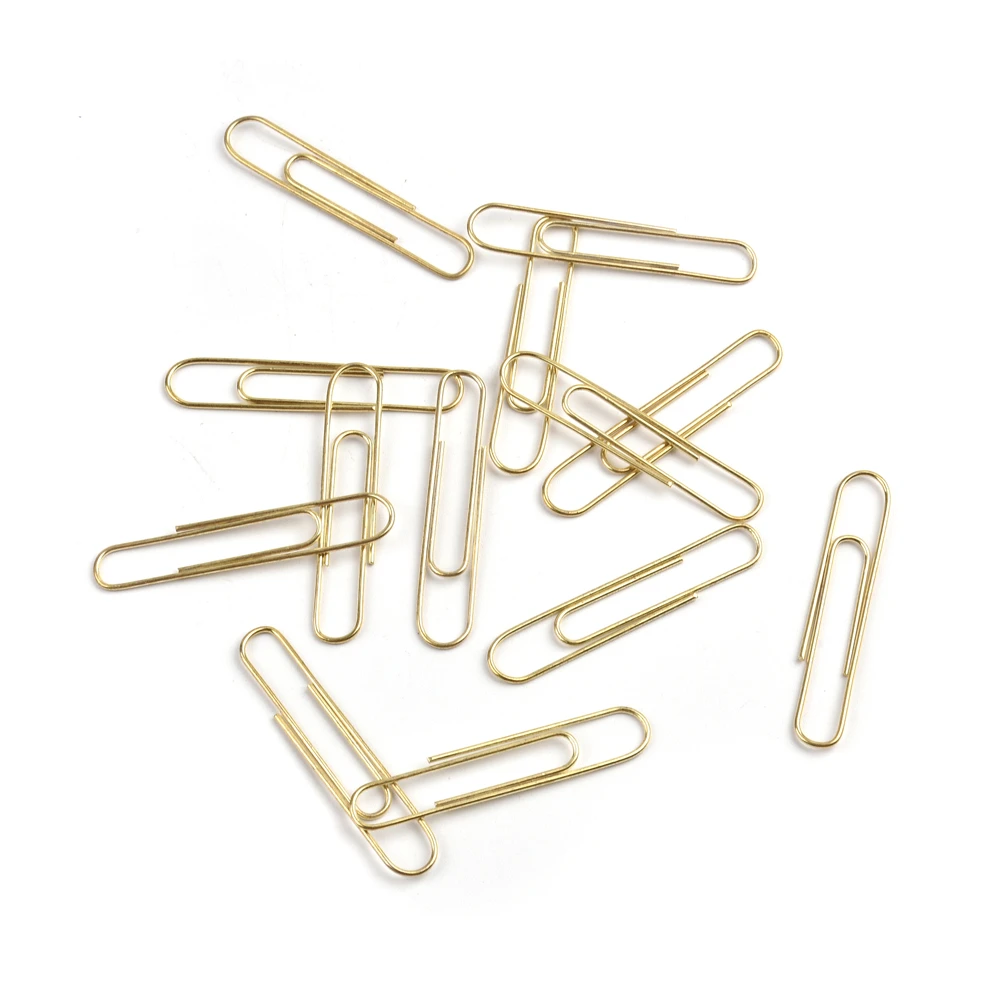 Acrylic Box 80pcs 50mm Gold  Paper Clips Plated Rose Gold Clip Paperclip Set