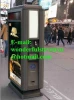 advertising light box rotating system with LED and trash cans