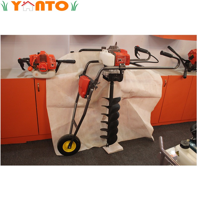 AG001-1E48F Gasoline Drill Auger Hand Push Power Ground Drill Digger 2 Stroke Petrol Ground Auger Post Hole Digger