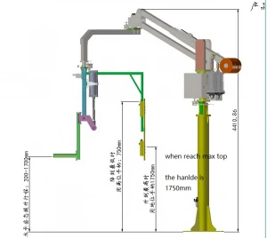 air balance Industrial pneumatic rollover reel lifter manipulator for roll material