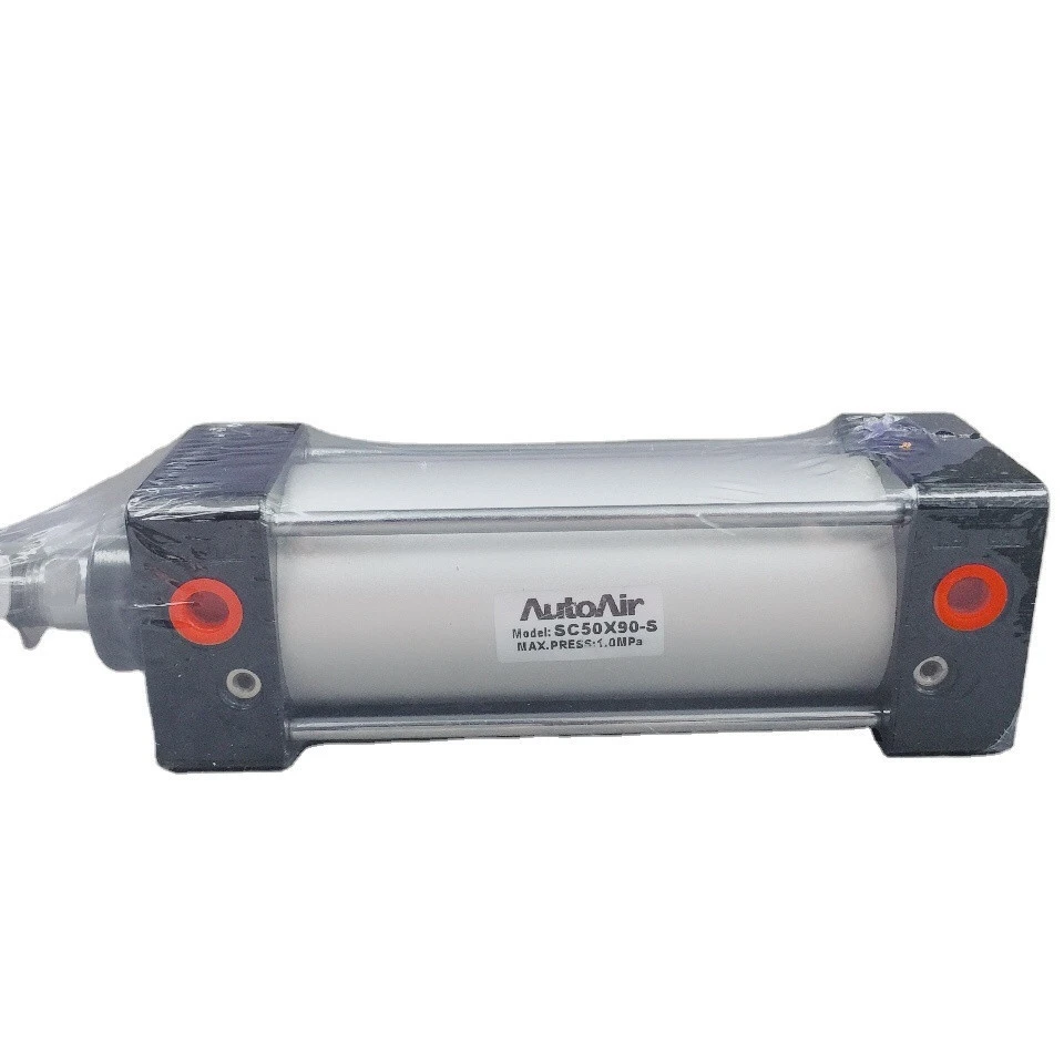 Airtac Type SC Series Standard Pneumatic Cylinder Piston Cylinder Double Acting Air Pneumatic Cylinder Compressed Air Aluminum